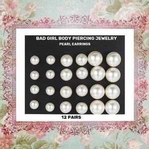 High Fashion Pearl Post / Stud Earrings